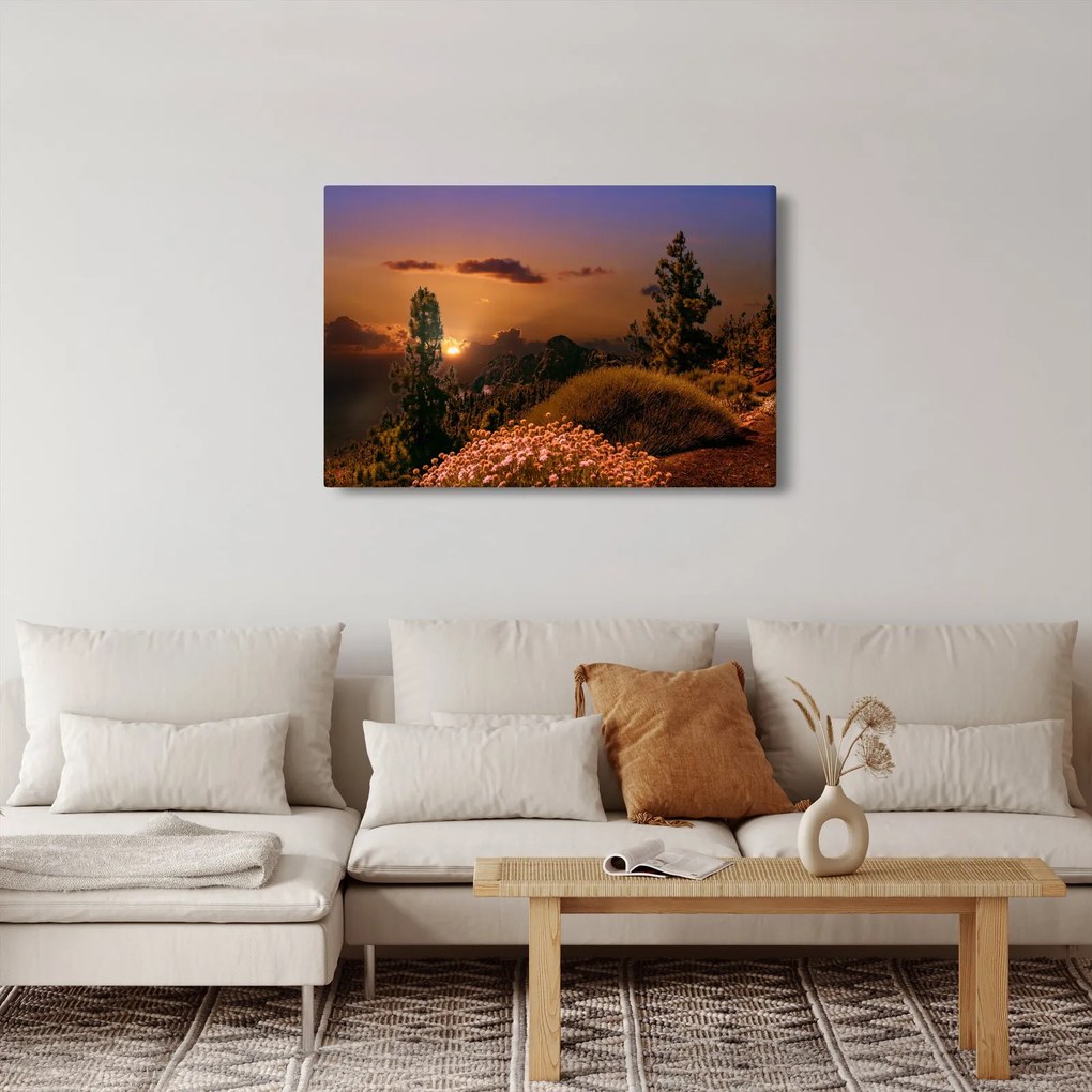 Tablou naturii cu apus de soare (90x60 cm)