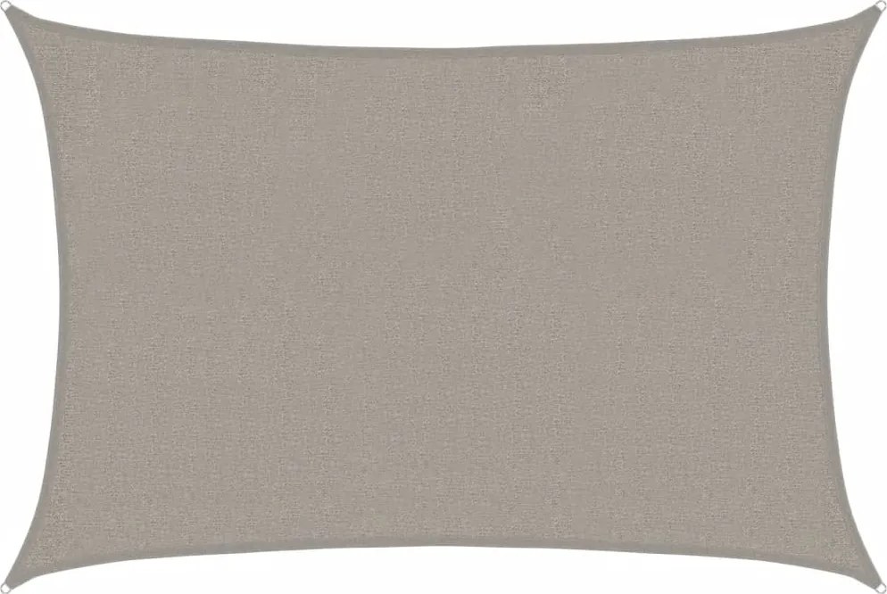 vidaXL Pânză parasolar, gri deschis dreptunghiular 2x3 m HDPE 160 g/m²