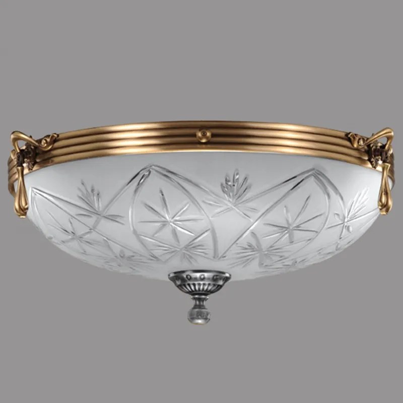 Plafoniera Elegante cu Diam 43 cm, Desing Clasic, Finisaj Bronz Antic - Bussy Lighting 3038-52-45