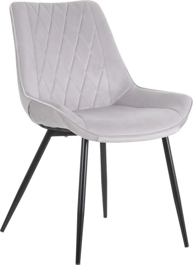 Scaun dining gri deschis din catifea Chair Light Grey Velvet