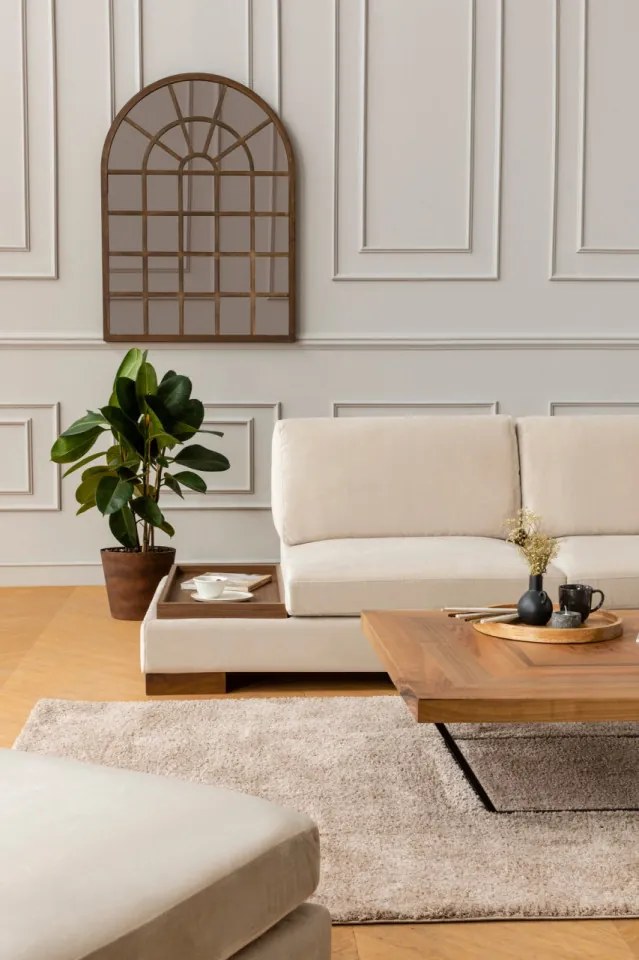 Coltar Tulip Corner Right Without Pouf, Bej