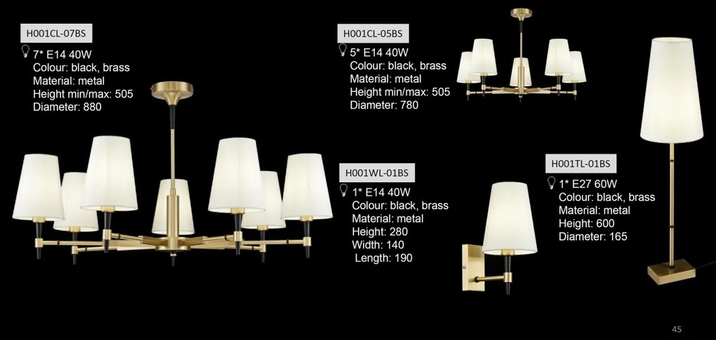 Candelabru stil clasic 88cm Zaragoza MYH001CL-07BS