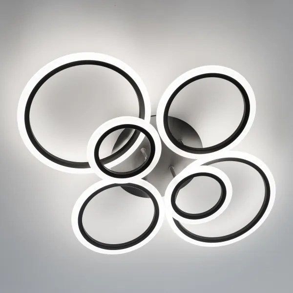 Lustră LED dimabilă aplicată Brilagi ORBITS LED/85W/230V 3000-6500K negru + telecomandă