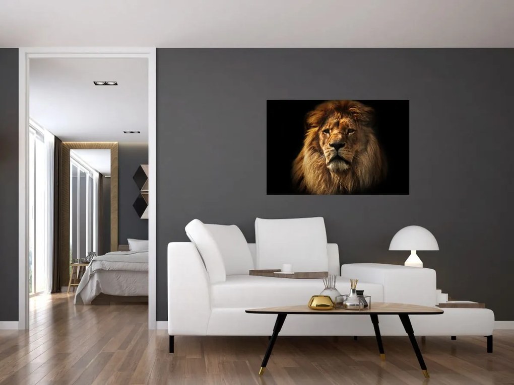 Tablou - Leu cu o coamă bogată (90x60 cm)