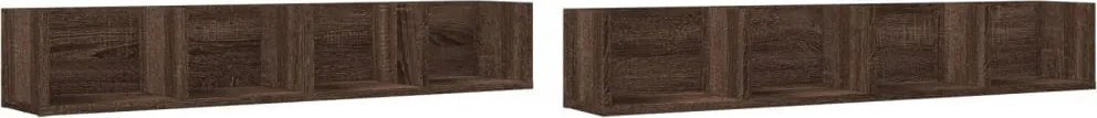 vidaXL Dulapuri de perete, 2 buc., stejar maro, 99x18x16,5 cm, lemn