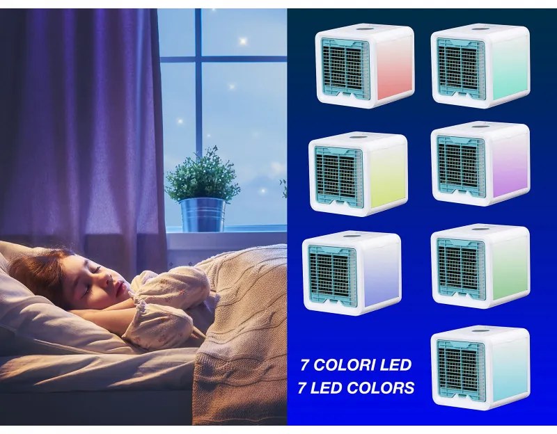 Resigilat: Racitor de aer Beper P206RAF200, 5 W, 3 viteze, Autonomie 8 ore, 750 ml, LED, USB, Alb