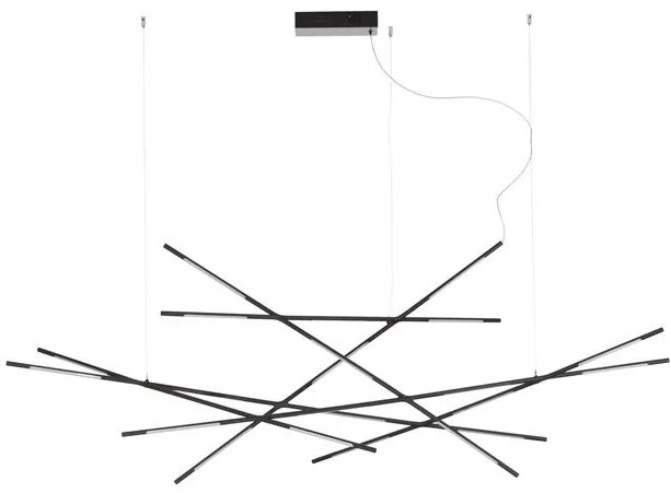 Lustra LED XL suspendata design modern RACCIO negru