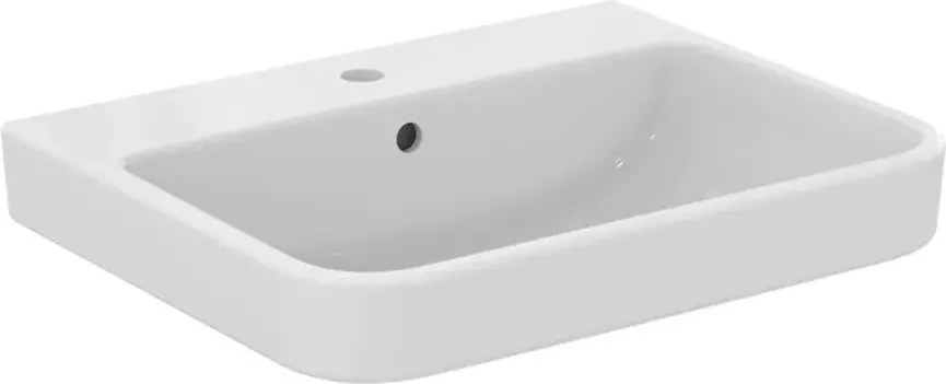 Lavoar suspendat Ideal Standard i.life B alb lucios 55 cm cu orificiu baterie si preaplin