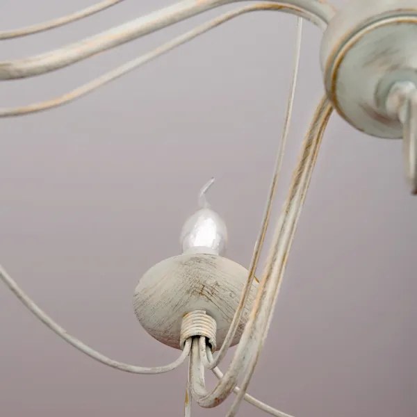 Lustră pe lanț Orion LU 1531/5 VELA 5xE14/40W/230V alb/auriu/patină