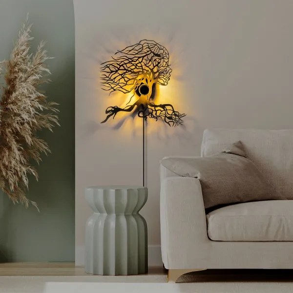 Aplica de perete TREE WOMAN 1xE27/40W/230V, neagră