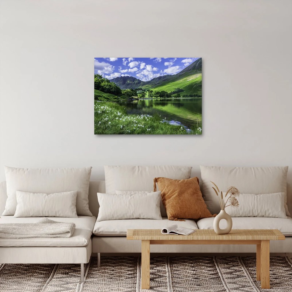 Tablou - Peisaj cu un lac (70x50 cm)