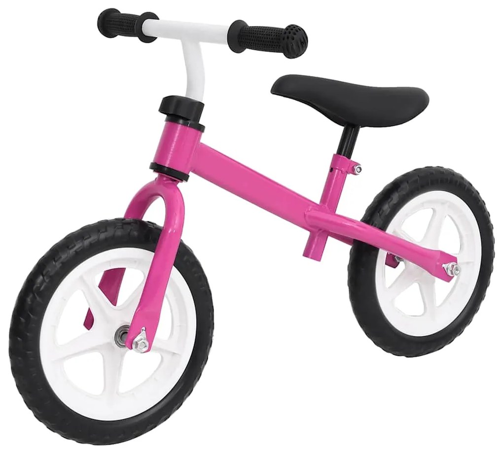 vidaXL Bicicletă pentru echilibru 9,5 inci, cu roți, roz