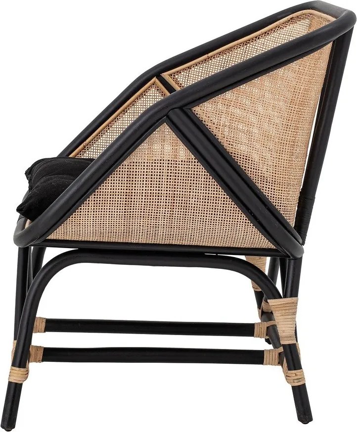 Fotoliu negru-bej țesut Loue - Bloomingville