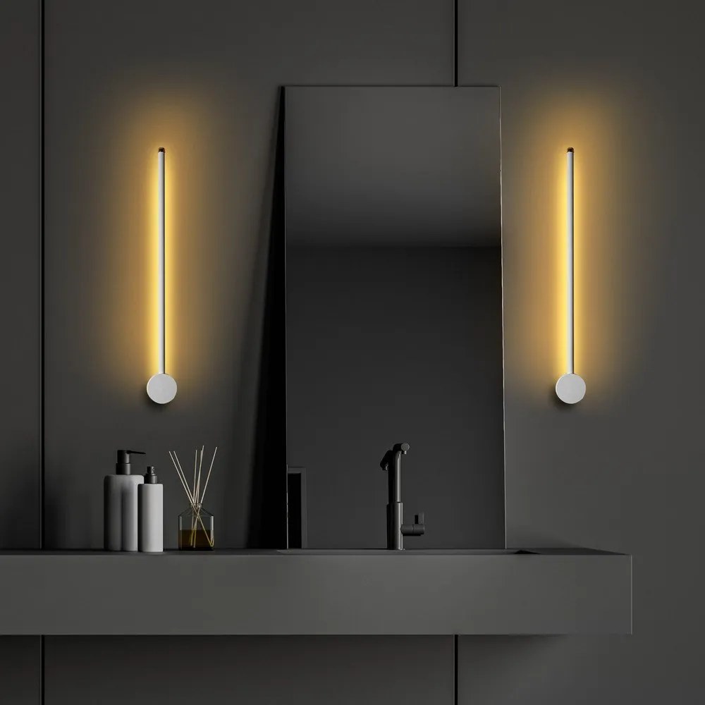 Aplică de perete albă LED ø 7 cm Sword – Opviq lights