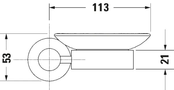 Duravit D-CODE 99181000 - Suport pentru săpun montat pe perete (versiune dreaptă), crom lucios