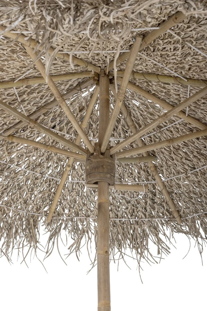 Umbrelă de grădină din bambus și frunze de palmier, D160×H204 cm, „Noia"