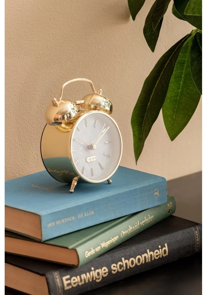 Karlsson 6009GD ceas cu alarmă de design auriu,diametru 12 cm