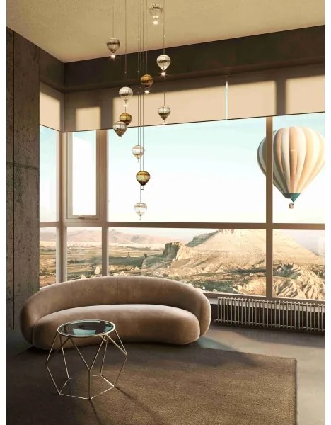 Lustră LED pe cablu MAXLIGHT P0527 PALLONCINI 2xLED/3W/230V d. 12 cm transparent