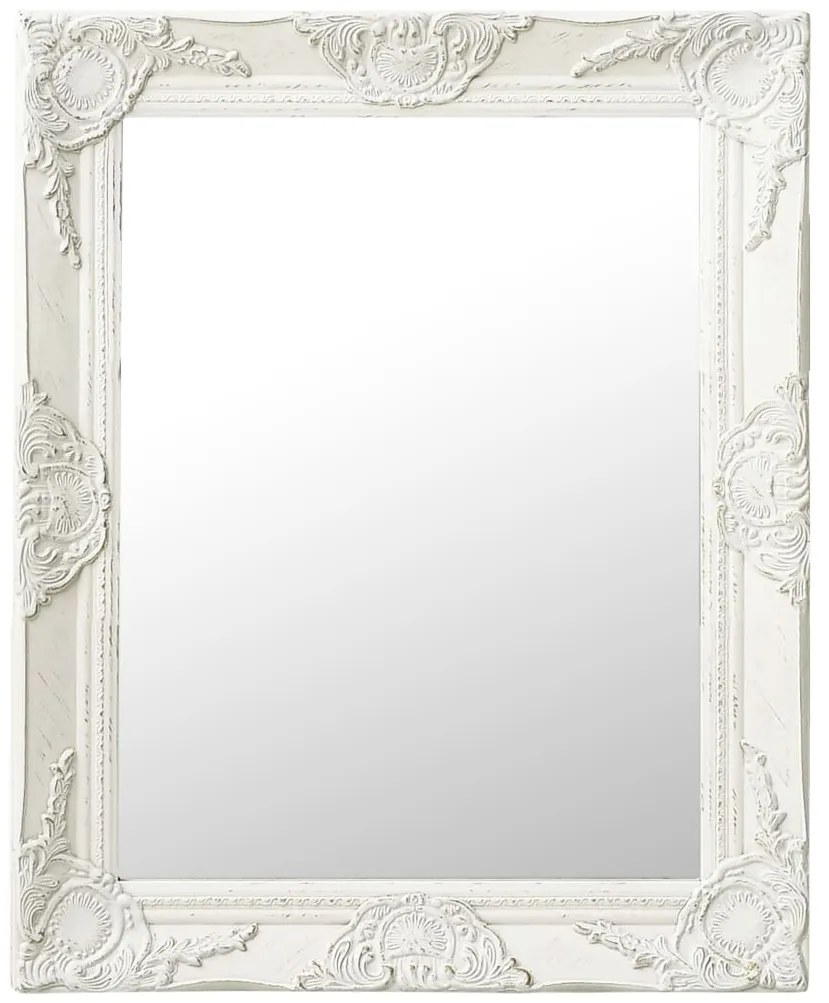Oglinda de perete in stil baroc, alb, 50 x 60 cm 1, Alb, 50 x 60 cm