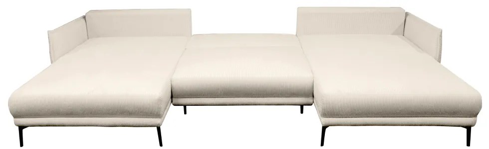 Set canapea universală, crem / negru, CASIDY U UNI