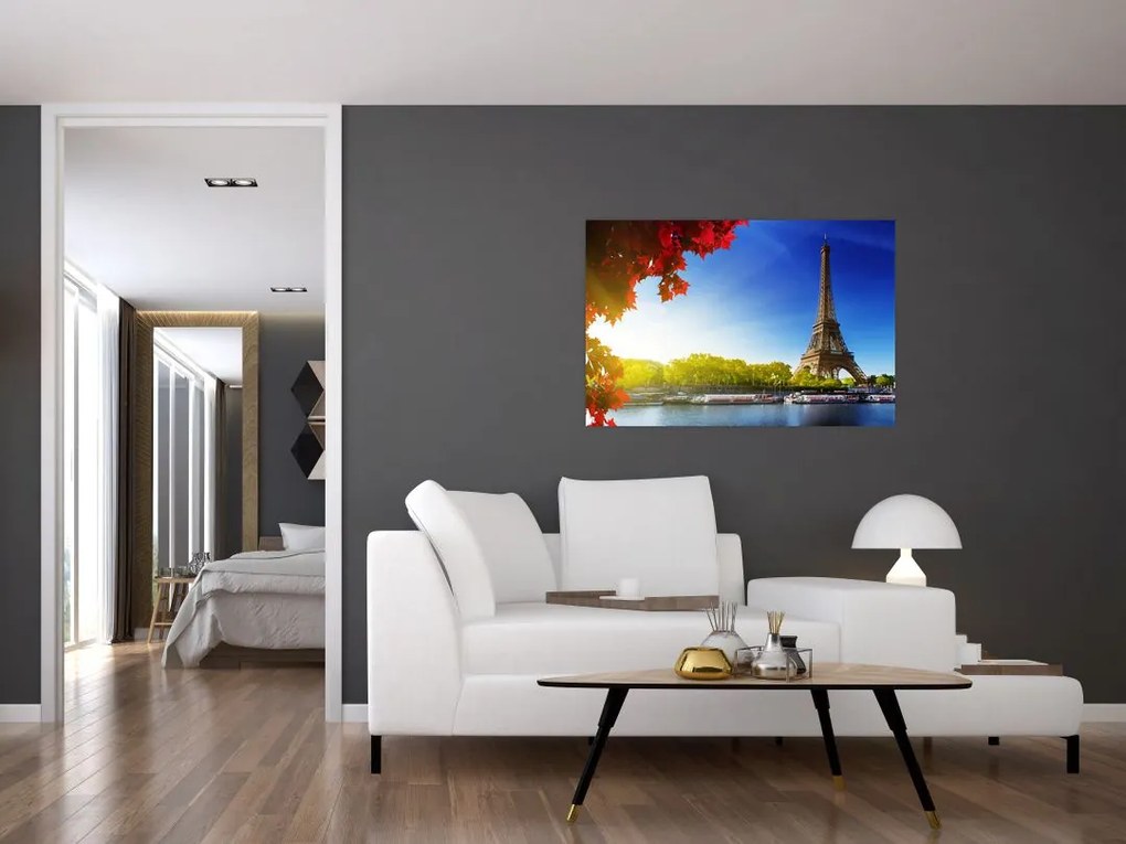 Tablou - toamna la Paris (90x60 cm)