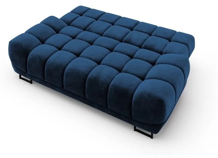 Canapea extensibilă cu 3 locuri și tapițerie de catifea Windsor &amp; Co Sofas Cirrus, albastru închis