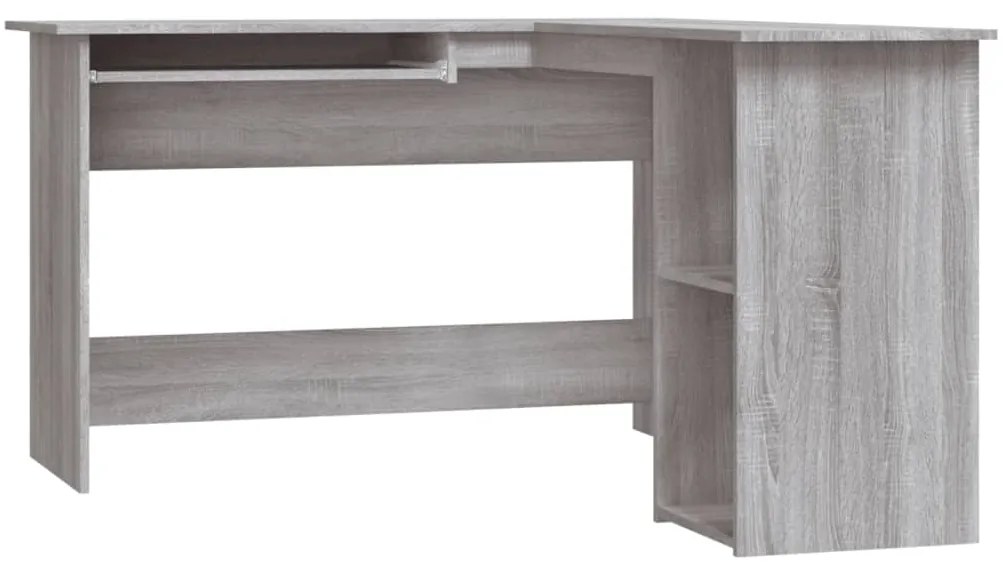815385 vidaXL Birou de colț, gri sonoma, 120x140x75 cm, lemn prelucrat