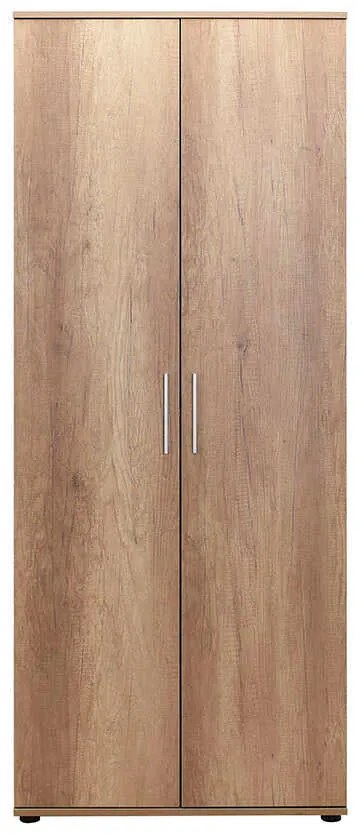 Dulap Multifunctional Adore Porto, 2 usi, 8 rafturi, Alb, 76 x 187 x 36 cm