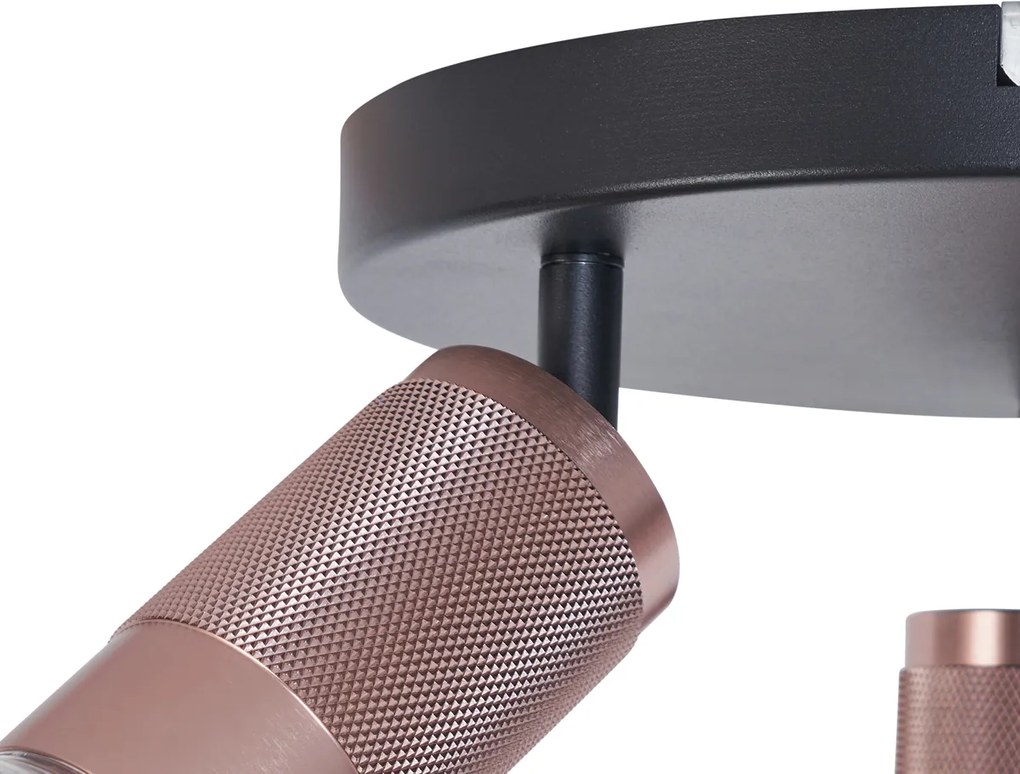 Spot rotund de plafon bronz închis, rotund, cu 3 lumini, reglabil - Veerle