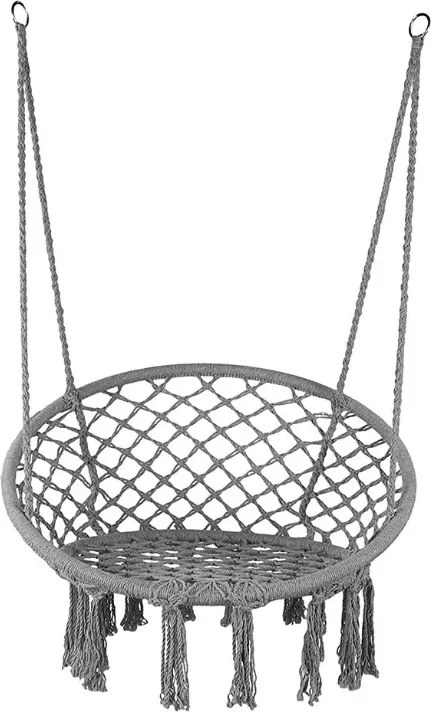 Fotoliu suspendant gri KOLUMBIA cu suport