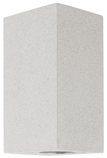 Aplica perete moderna de exterior cu iluminat ambiental IP65 FUENTO II alba