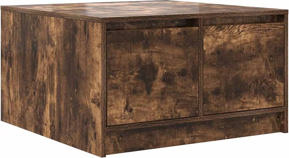 vidaXL Masuta de cafea cu sertare Stejar afumat 70,5x70x40 cm