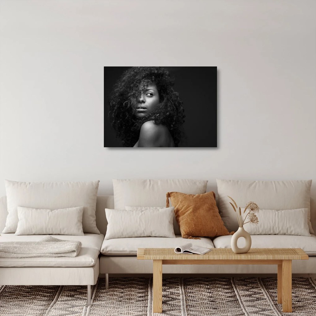 Tablou pe sticlă - Portretul femeii (70x50 cm)
