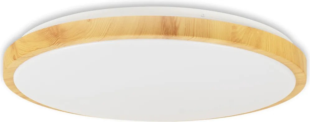 Plafoniera LED Erste Woody 45W 50cm, Design Modern Aspect Lemn, 3CCT 3000K-6000K, Corp Iluminat Elegant pentru Living, Dormitor, Eficienta 500mm