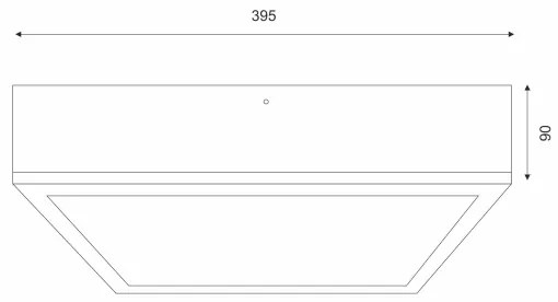 Plafonieră OAK SQUARE 4xE27/15W/230V 39x39 cm stejar/negru