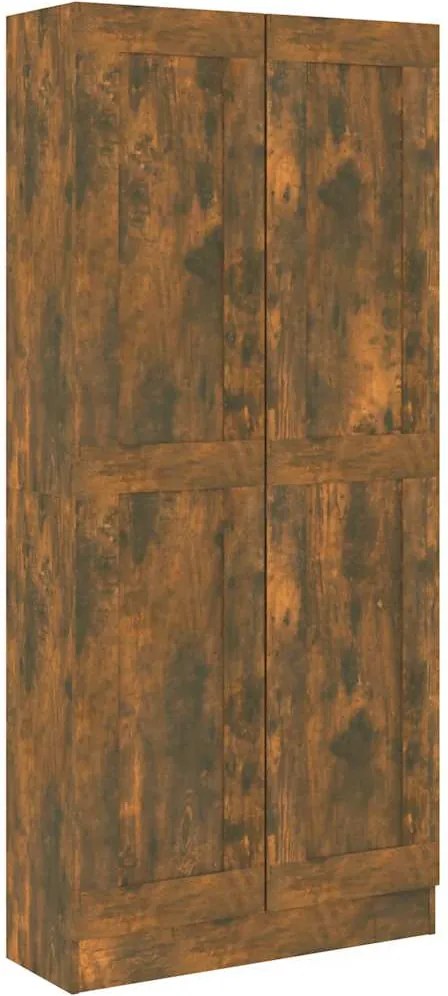 vidaXL Bibliotecă, stejar fumuriu, 82,5x30,5x185,5 cm, lemn prelucrat
