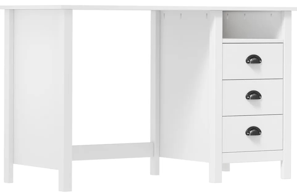 vidaXL Birou Hill cu 3 sertare, 120x50x74 cm, lemn masiv de pin
