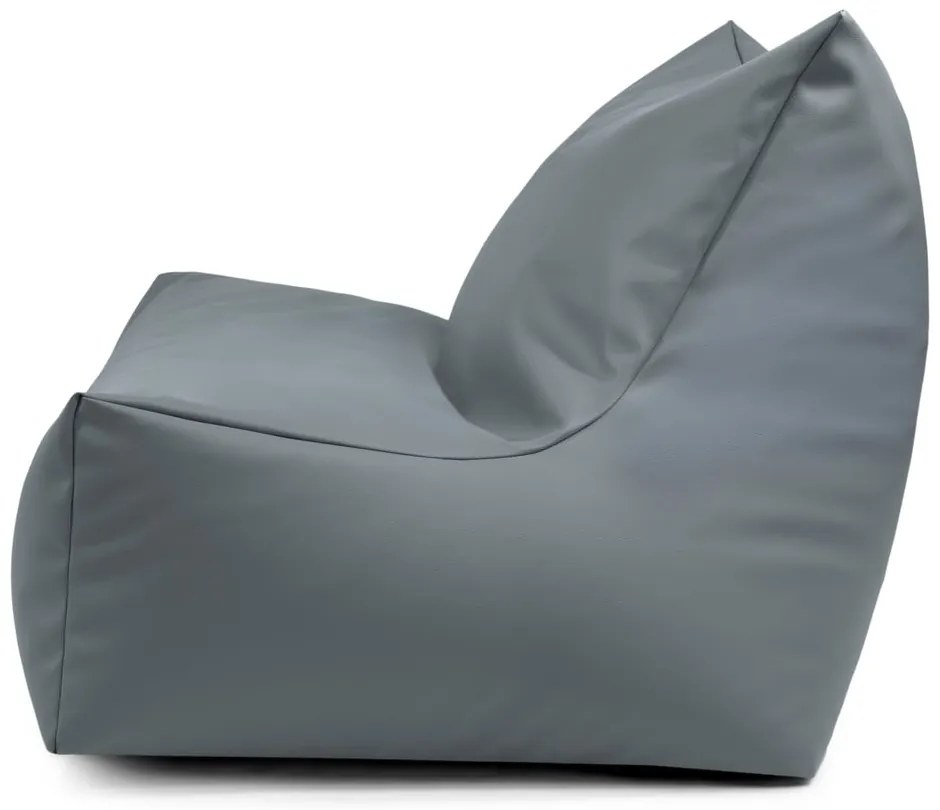 Fotoliu bean bag negru cu tapițerie din imitație de piele Icy Sofa – So Soft?
