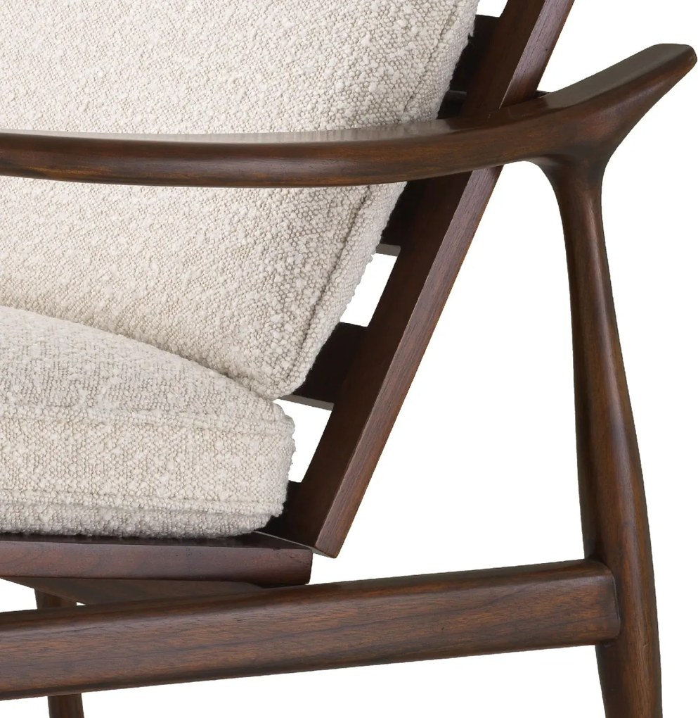 Fotoliu elegant design LUX Manzo maro / bouclé cream