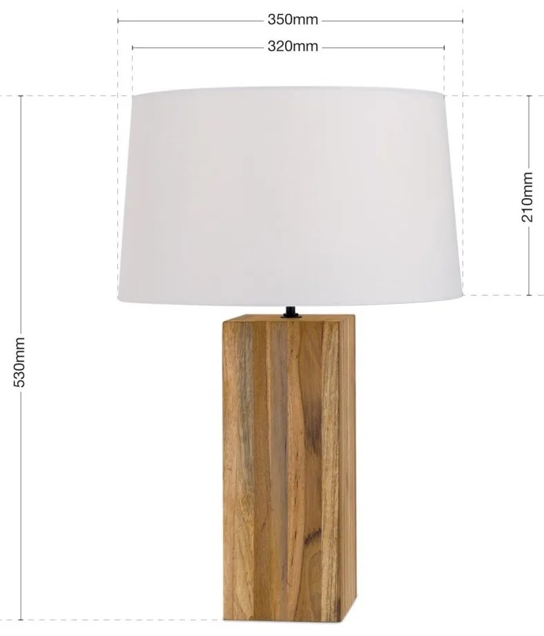 Veioza/Lampa de masa lemn design decorativ DALLAS