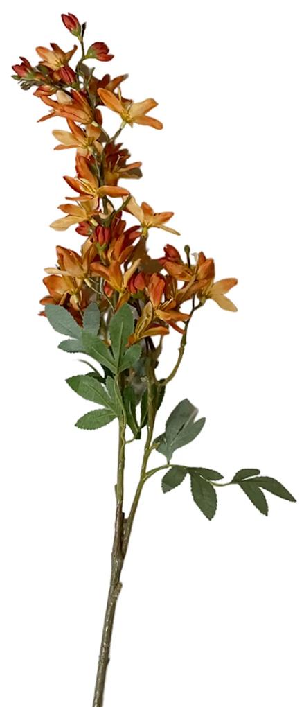 Creanga cu flori portocalii artificiale, Zelda, 85cm