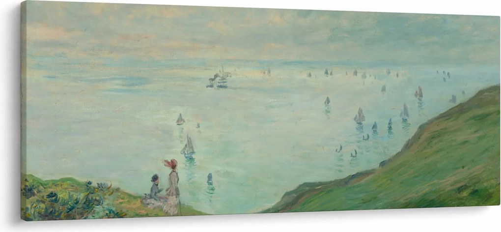 Tablou - Henri Fantin-Latour, Cliffs at Pourville, reproducere (120x50 cm)