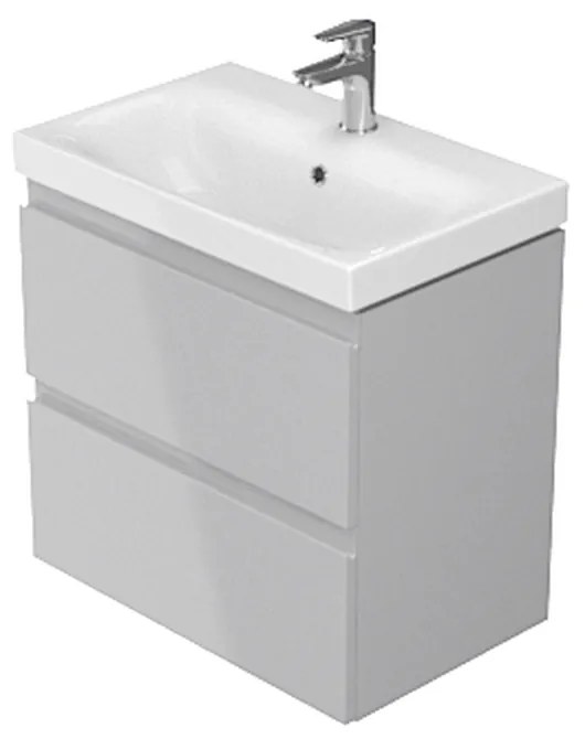 Dulap cu lavoar, 57x50x35 cm, 2 sertare, gri Gri, 500x350 mm