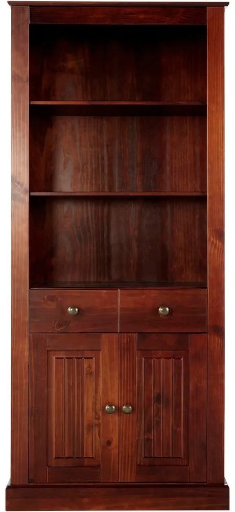 Bibliotecă maro din lemn de pin 181x31 cm Mille – Støraa