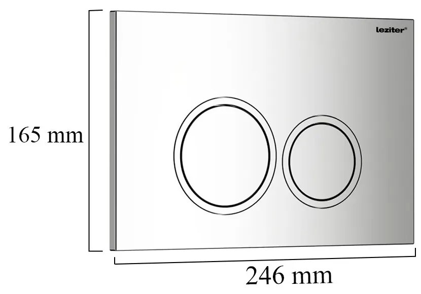 Roya Tina 82CHR set rezervor de toaletă de perete negru