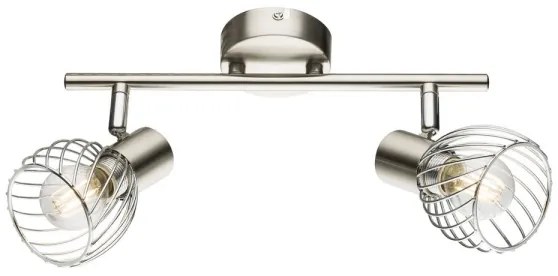 Spot TEXAS 2xE14/40W/230V crom mat Globo 54809-2