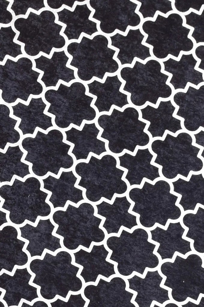 Covor, Kupa, 80x150 cm, Alb/Negru