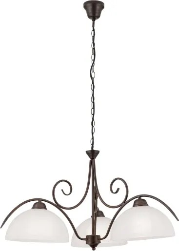 Orion - Lustru suspendat pe lanț RULA 3xE27/40W/230V Ø 70 cm alb/bronz