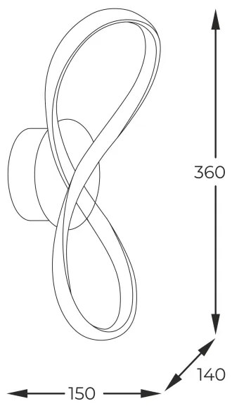 Aplică LED Zuma Line 20026W-GD FERMI LED/12W/230V 3000/4000/6000K