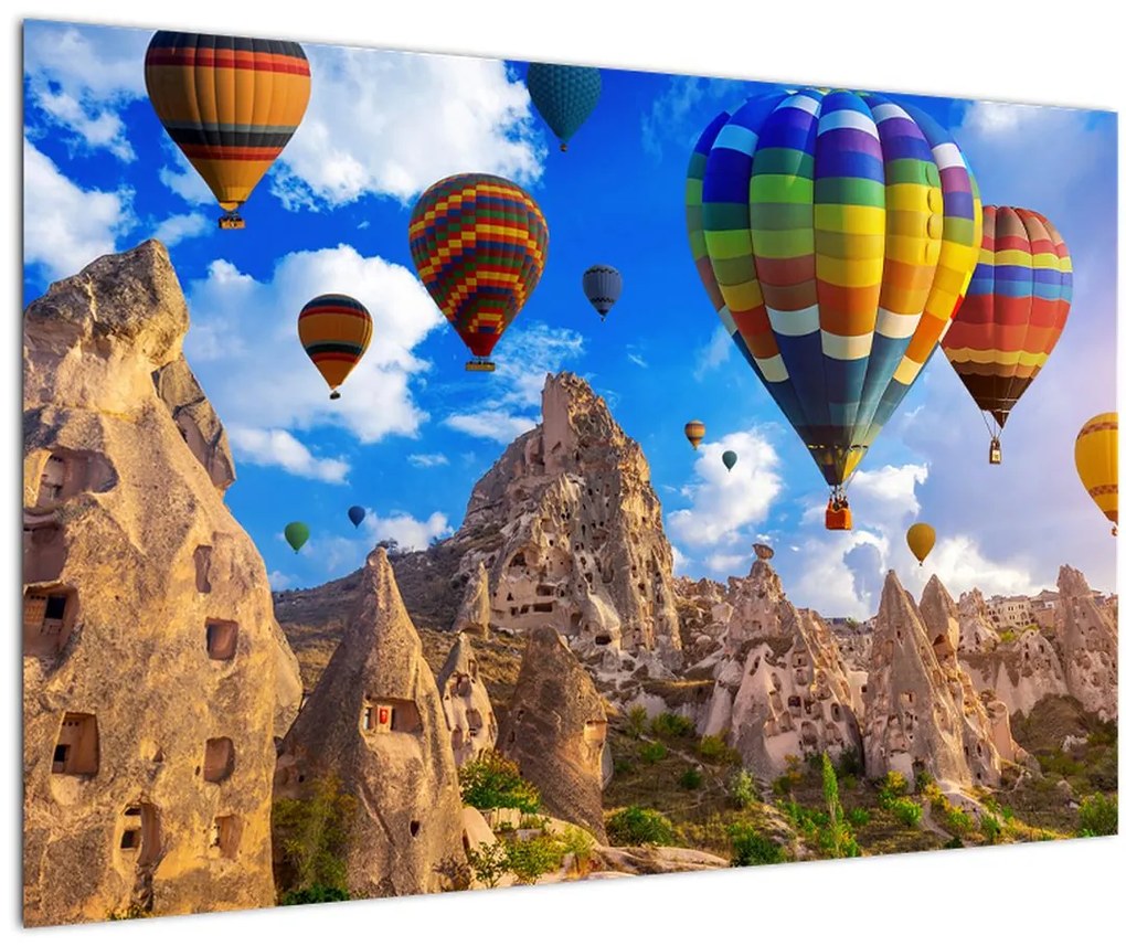 Tablou - Baloane cu aer cald, Cappadocia, Turcia. (90x60 cm)